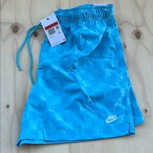 Nike Blue Checkered Swim Shorts Large